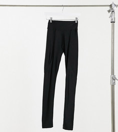 Черные блестящие леггинсы Topshop Tall-Черный