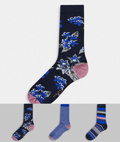 Набор из 3 пар разноцветных носков Ted Baker-Мульти