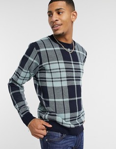 Синий джемпер в клетку Topman-Голубой