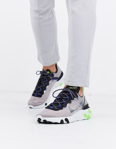 Серые кроссовки Nike React Element 55-Бежевый