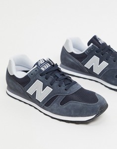 Темно-синие/серые кроссовки New Balance 373-Серый