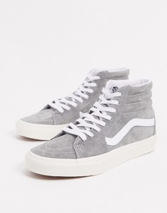 Серые замшевые кроссовки Vans UA Sk8-Hi-Серый