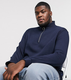 Темно-синий свитшот с короткой молнией Jack & Jones Originals Plus