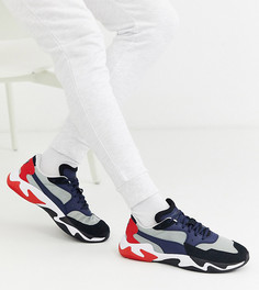 Синие кроссовки с цветными вставками Puma Storm-Синий