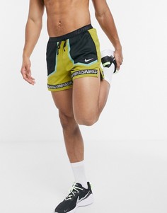 Зеленые шорты Nike Running Wild Run-Зеленый