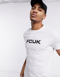 Белая футболка с логотипом «FCUK» French Connection-Белый