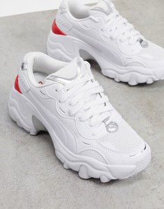 Белые кроссовки на танкетке Puma Pulsar-Белый