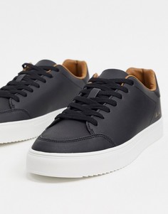 Черные укороченные кроссовки со шнуровкой Ben Sherman-Черный