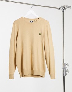 Джемпер с круглым вырезом из мериносовой шерсти светло-бежевого цвета Lyle & Scott-Светло-бежевый