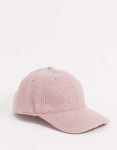 Фактурная бейсболка пыльно-розового цвета ASOS DESIGN-Розовый