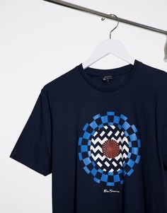 Футболка в стиле поп-арт Ben Sherman-Темно-синий