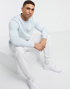 Пастельный голубой свитшот ASOS DESIGN-Синий