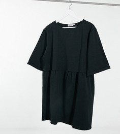 Черное платье мини с заниженной талией Street Collective Curve-Черный