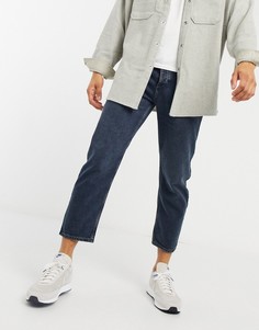 Свободные суженные книзу джинсы сине-черного цвета ASOS DESIGN-Голубой