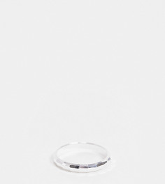 Серебряное кольцо с гранями ASOS DESIGN-Серебряный