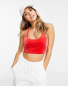 Красный велюровый бралетт от комплекта Juicy Couture