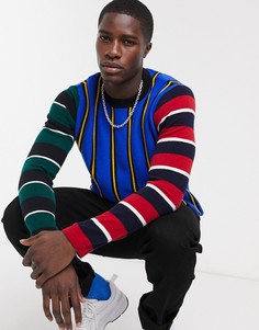 Разноцветный джемпер в стиле колор блок Tommy Hilfiger Collections-Синий