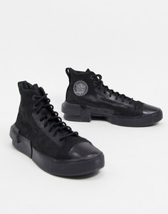 Черные высокие кеды из синтетической эластичной замши Converse Chuck Taylor All Star-Черный