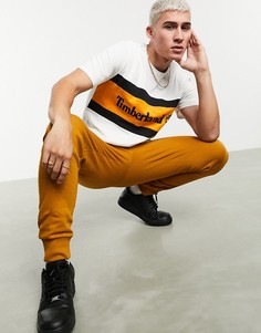 Футболка из необработанной ткани в белом и оранжевом цвете Timberland-Белый