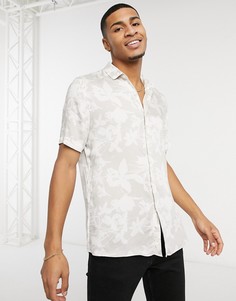Светло-бежевый с однотонным принтом в виде птиц Topman