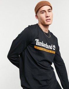 Черный лонгслив Timberland Established 1973