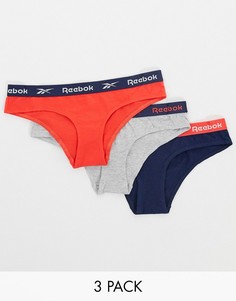 Набор из трех пар трусов серого, темно-синего и красного цветов Reebok-Многоцветный