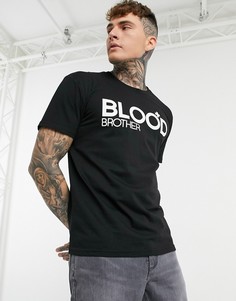 Черная футболка с логотипом Blood Brother-Черный