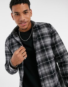 Черная рубашка в клетку River Island-Черный