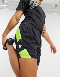 Черные шорты с контрастными вставками adidas Training-Черный