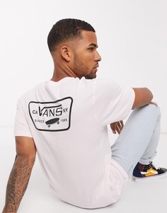 Розовая футболка с принтом на спине Vans-Розовый