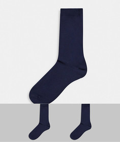 Набор из 2 пар темно-синих носков до щиколотки из хлопка и модала Pretty Polly-Темно-синий