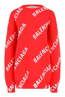 Красный хлопковый джемпер Balenciaga