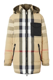 Двухсторонний пуховик в клетку Burberry