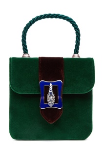 Зеленая бархатная сумка Gucci