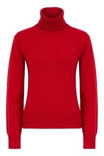 Красный кашемировый свитер AMI Paris