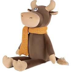 Мягкая игрушка Maxitoys Luxury Бычок Федот в вязаном шарфе, 23 см