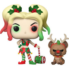 Фигурка Funko POP! Vinyl: DC: Holiday: Харли Квинн с помощником, 50656