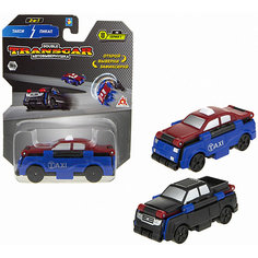 Машинка-трансформер 1Toy Transcar Double Такси/пикап, 8 см