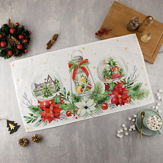 Полотенце Этель Christmas red flowers