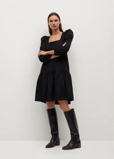 Платье с защипами на плечах - Sturat Mango