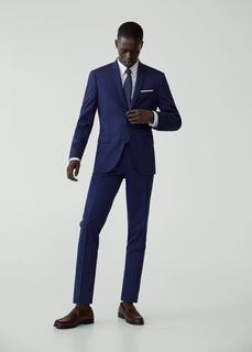 Костюмные брюки super slim fit с мелкой фактурной выделкой - Paulo Mango