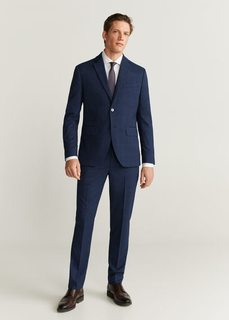 Пиджак slim fit в клетку - Brasilia Mango