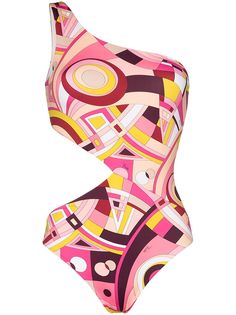 Emilio Pucci купальник с геометричным принтом и вырезом