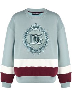 Dolce & Gabbana полосатая толстовка с вышитым логотипом