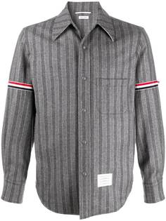 Thom Browne пальто строгого кроя с ремешками на рукавах
