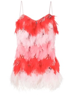 Emilio Pucci топ с перьями
