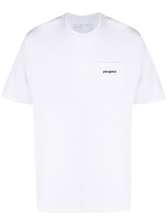 Patagonia футболка с карманом и логотипом