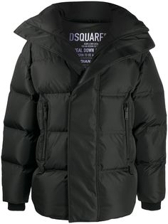 Dsquared2 пуховик с потайной застежкой и логотипом