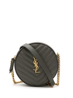 Saint Laurent круглая сумка через плечо с монограммой