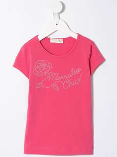 Monnalisa футболка с короткими рукавами и логотипом